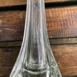 Transparent glass vase.
