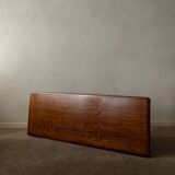 Vintage Rosewood Coffee Table Leather Magazine Shelf Topform Dutch MCM 1960