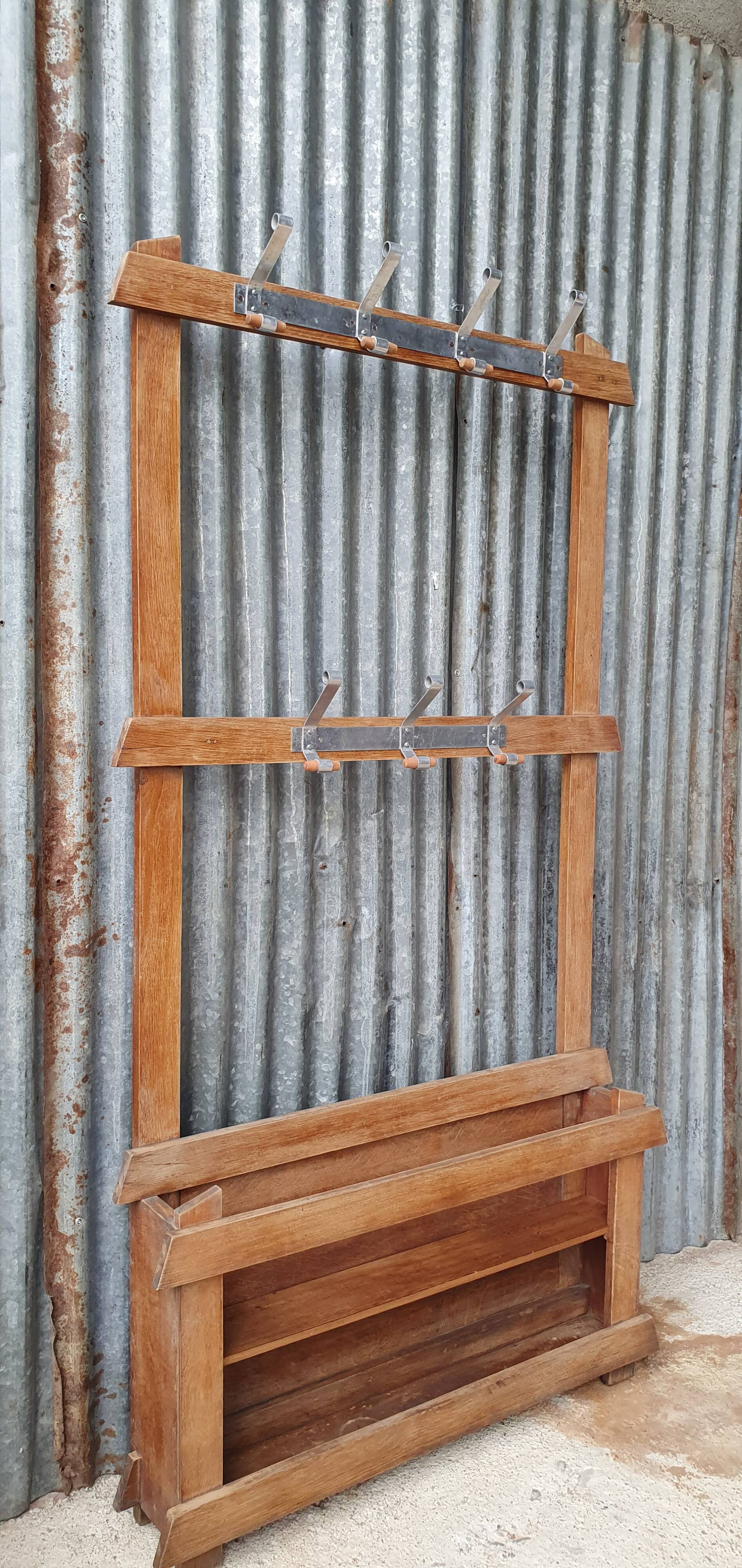 Vintage bistro wall coat rack