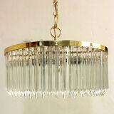 Lamp "Venini" with circular glass ceiling. Italy 1970s.
