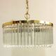 Lamp "Venini" with circular glass ceiling. Italy 1970s.