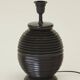 Large vintage black turned wooden lamp base circa 1980