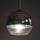 Mid-Century Chandelier in Chromed Steel and Opaline Glass, Germany, 1970s