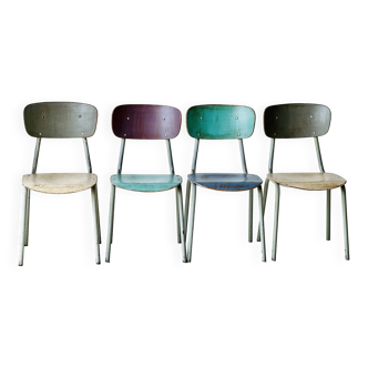 Chaises d'école, lot de 4