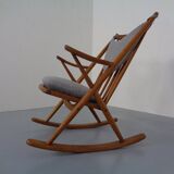 Teak Rocking Chair by Frank Reenskaug for Bramin, Denmark, 1960s