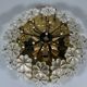 1960s/70s Ceiling Lamp Ernst Palme made of brass and glass, Germany