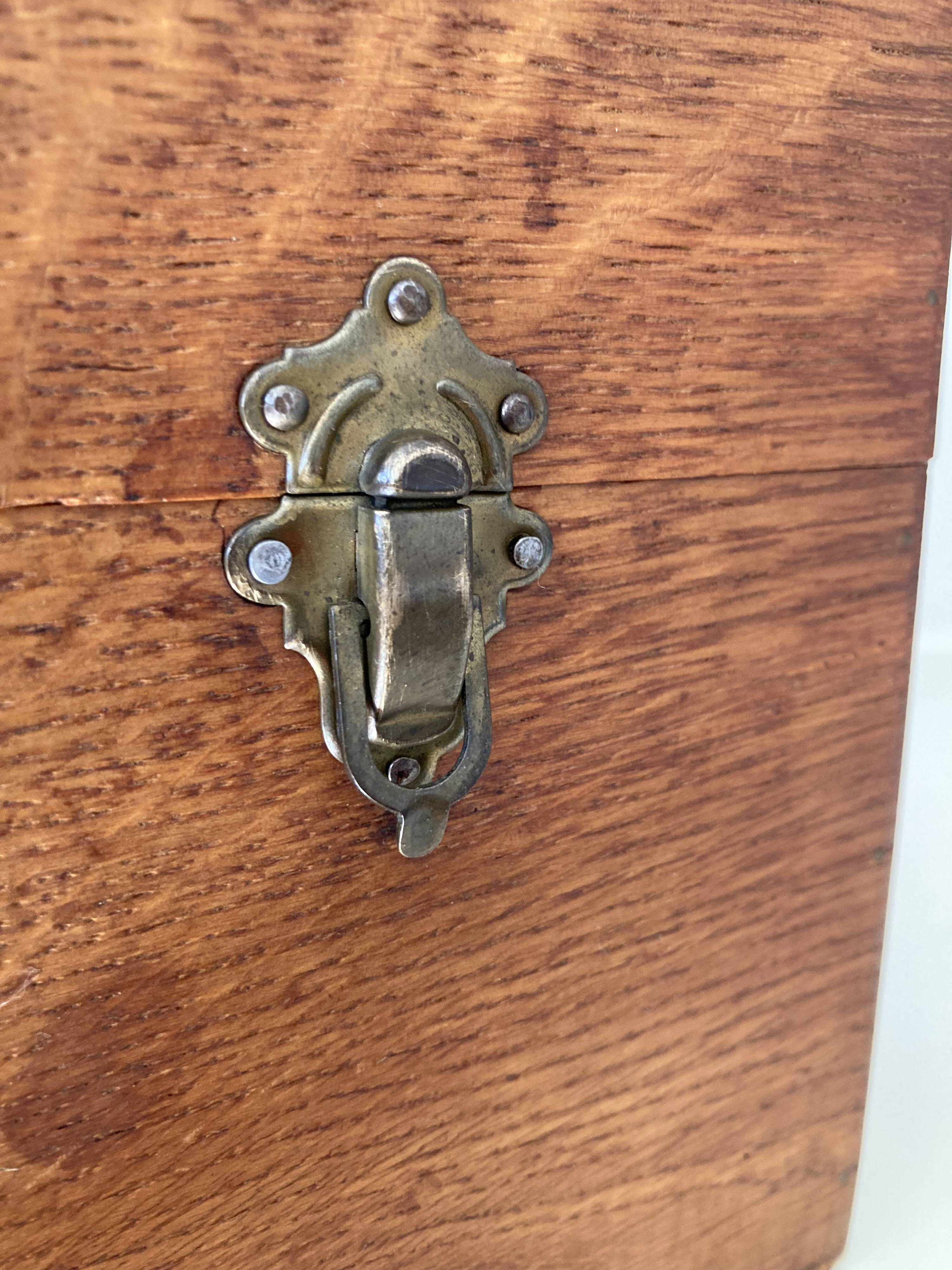 Vintage wooden index card box