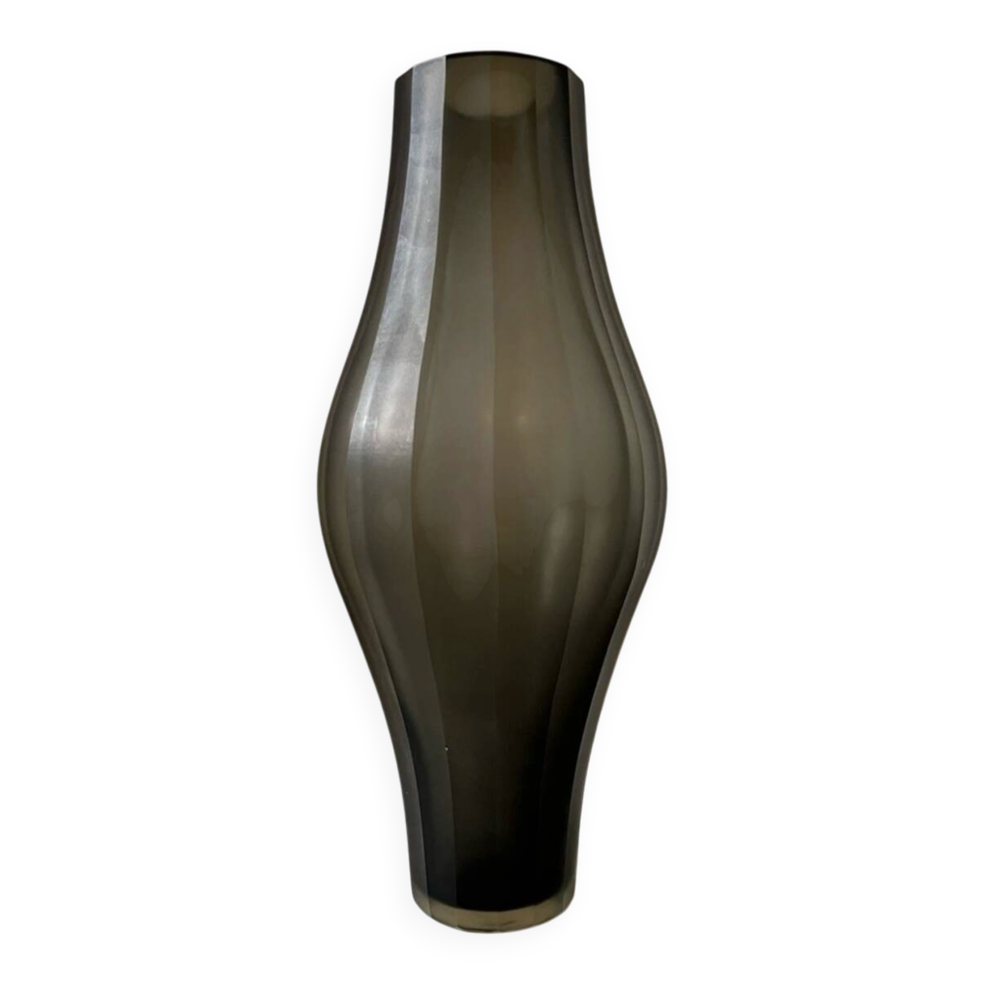 Vintage frosted grey vase