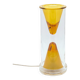 Vintage Oluce Nerolia Table Lamp in Clear and Orange Glass, Italian Design