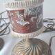 Paire de lampes vintage laiton/ céramique