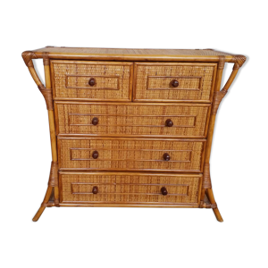 Commode en rotin