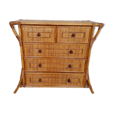Rattan chest of drawers