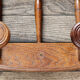 Portemanteau mural vintage en bois brut