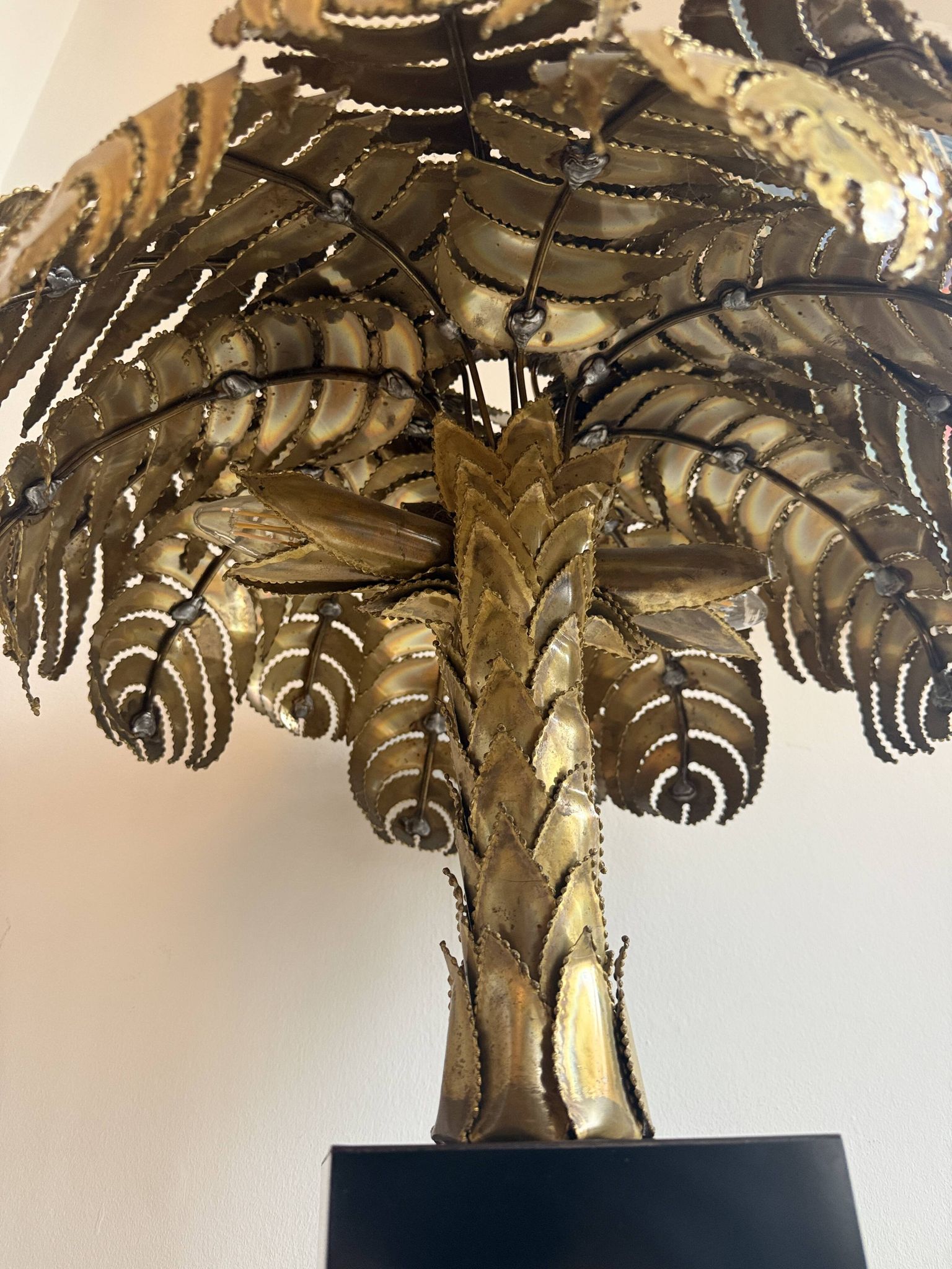Lampe Palmier Maison Jansen, Christian Techoueyres, 65cm,  Circa 1970