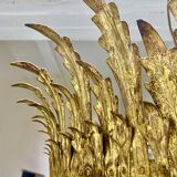 Golden crown chandelier XXL model, Spain 1950