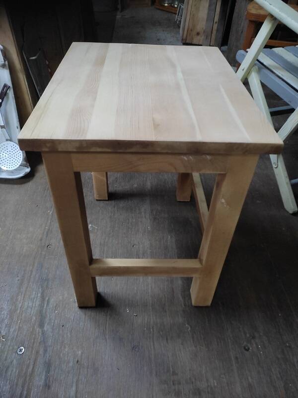Solid wood stool air-gummed side table