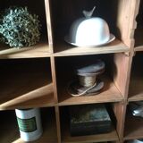 Antique Parisian wardrobe with interior compartments.