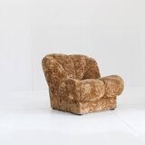 Vintage italian armchair velvet 1970s