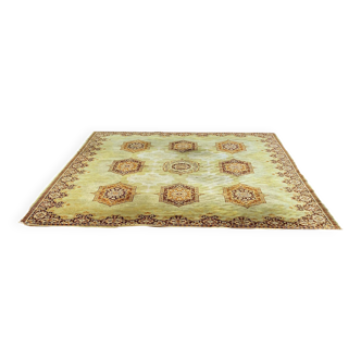 Persian wool rug in mustard velvet 250x350cm
