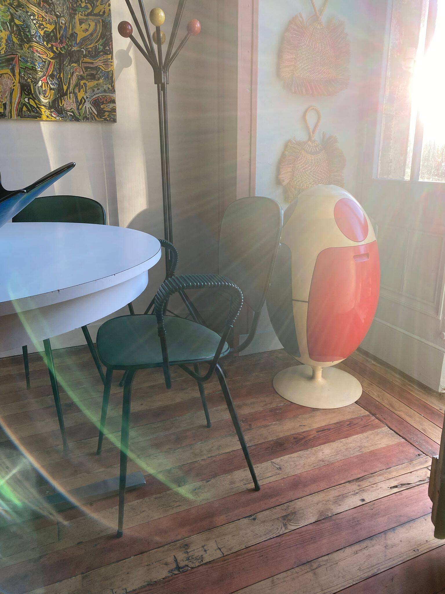 4 chaises vertes (Dans le gout de) jacques Hitier