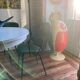 4 chaises vertes (Dans le gout de) jacques Hitier