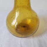 Soliflore vase in amber Biot glass