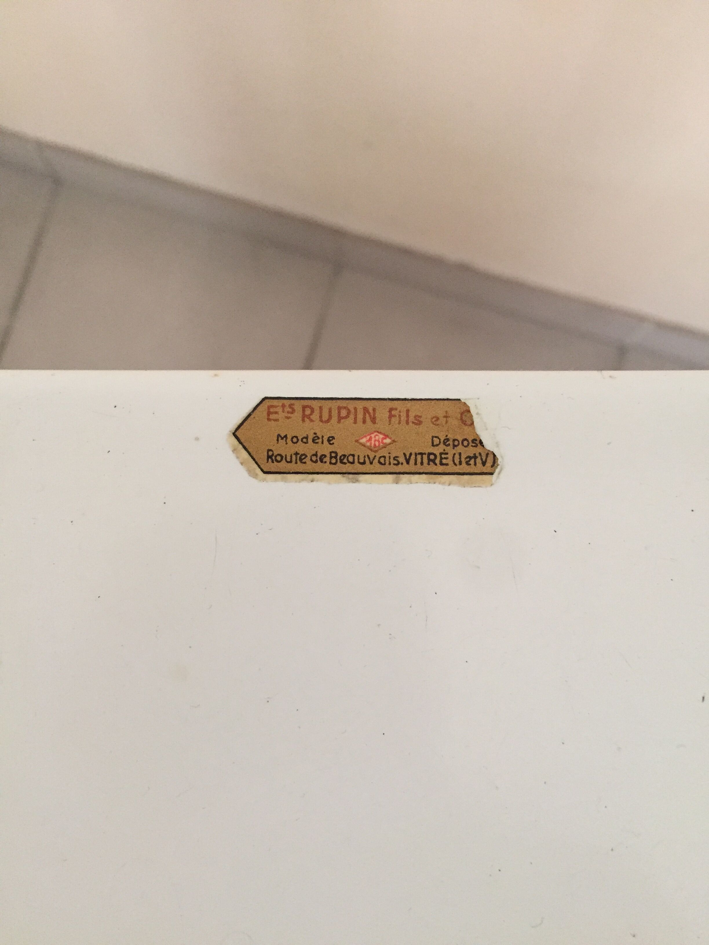 Pair of hospital bedside tables