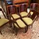 Set of 6 mahogany gondola chairs Empire style XIXth