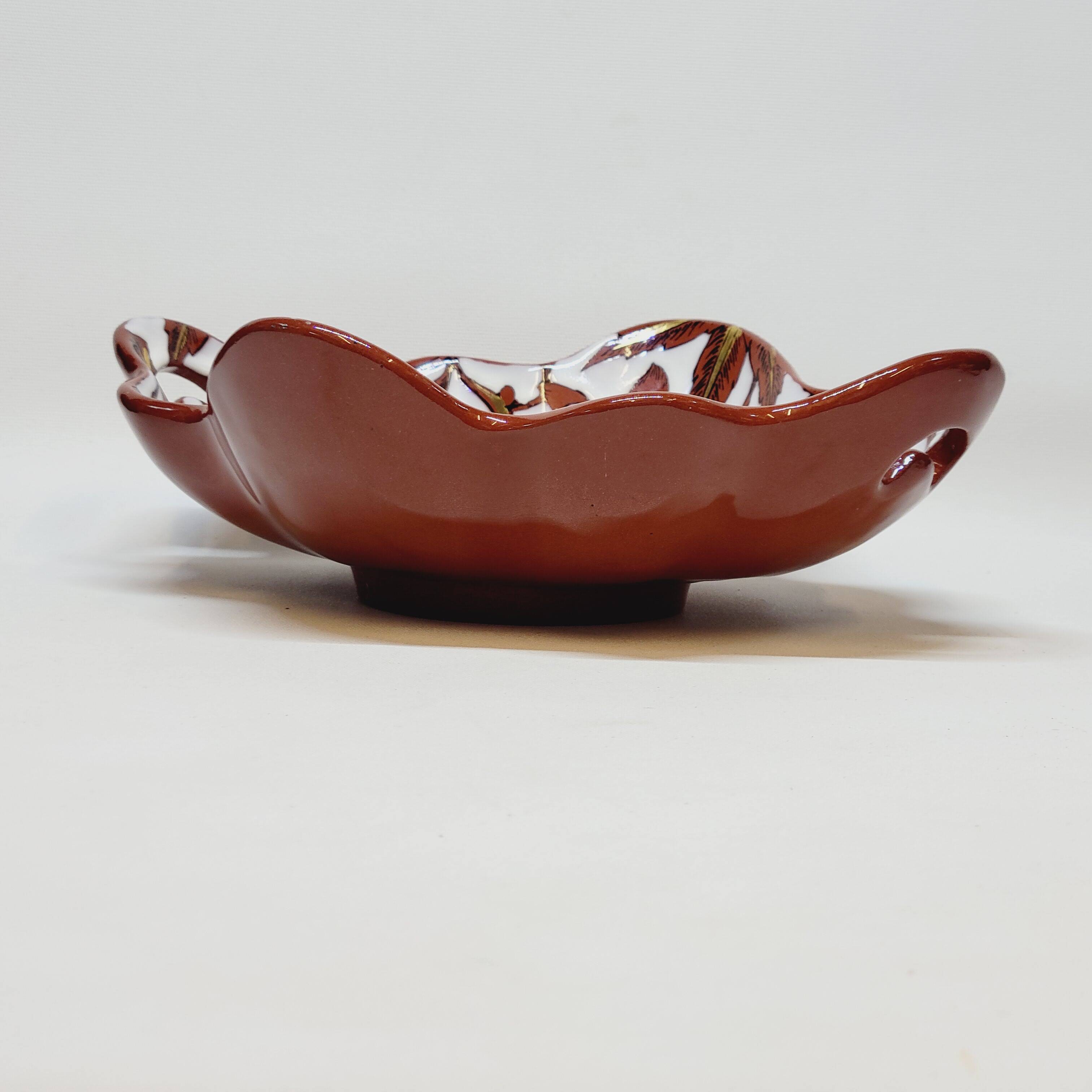 Longwy Cloisonné Enameled Basket Empty Pocket Cup Flowers Fe