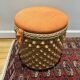 1970 wicker chest pouf