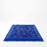 Small blue Berber rug 100x150 cm