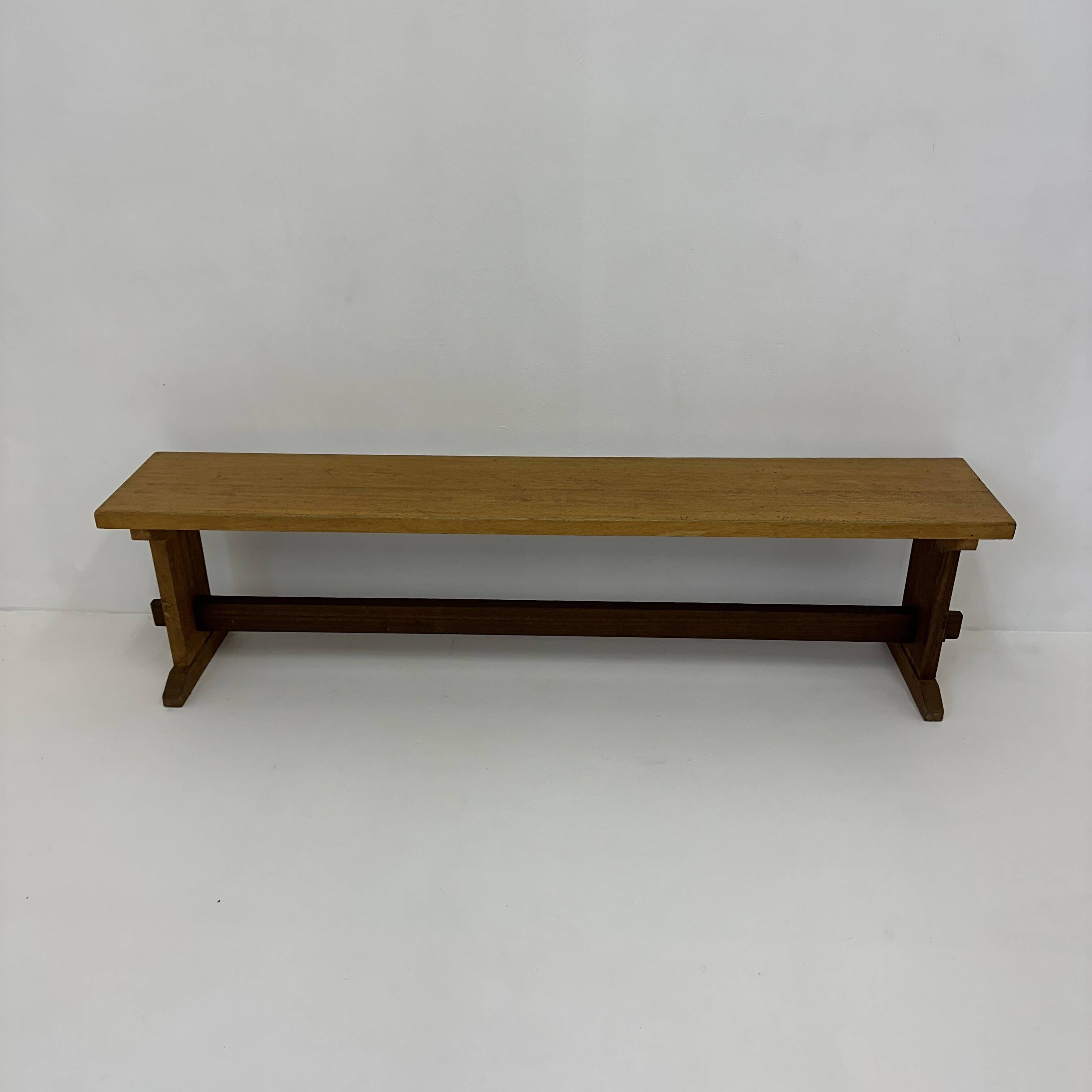 Vintage wooden school bench , 1970’s