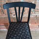 Geometric bistro black chair