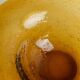 Amber Murano Glass Bowl, Large Vintage 1970s Italian Mid-Century with Bubbles