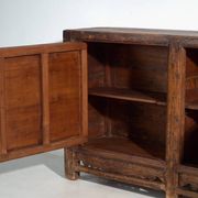 Pine buffet with two doors and scalloped panels – China, circa 1950
