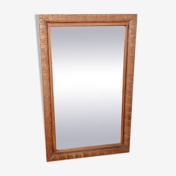 Miroir bois naturel rectangulaire long 30x47cm