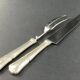 Cutting service in silver-plated metal signed Saint Médard, violin fillet model
