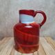 Vase / jug in blown red glass – Murano style – vintage piece from the 1970s