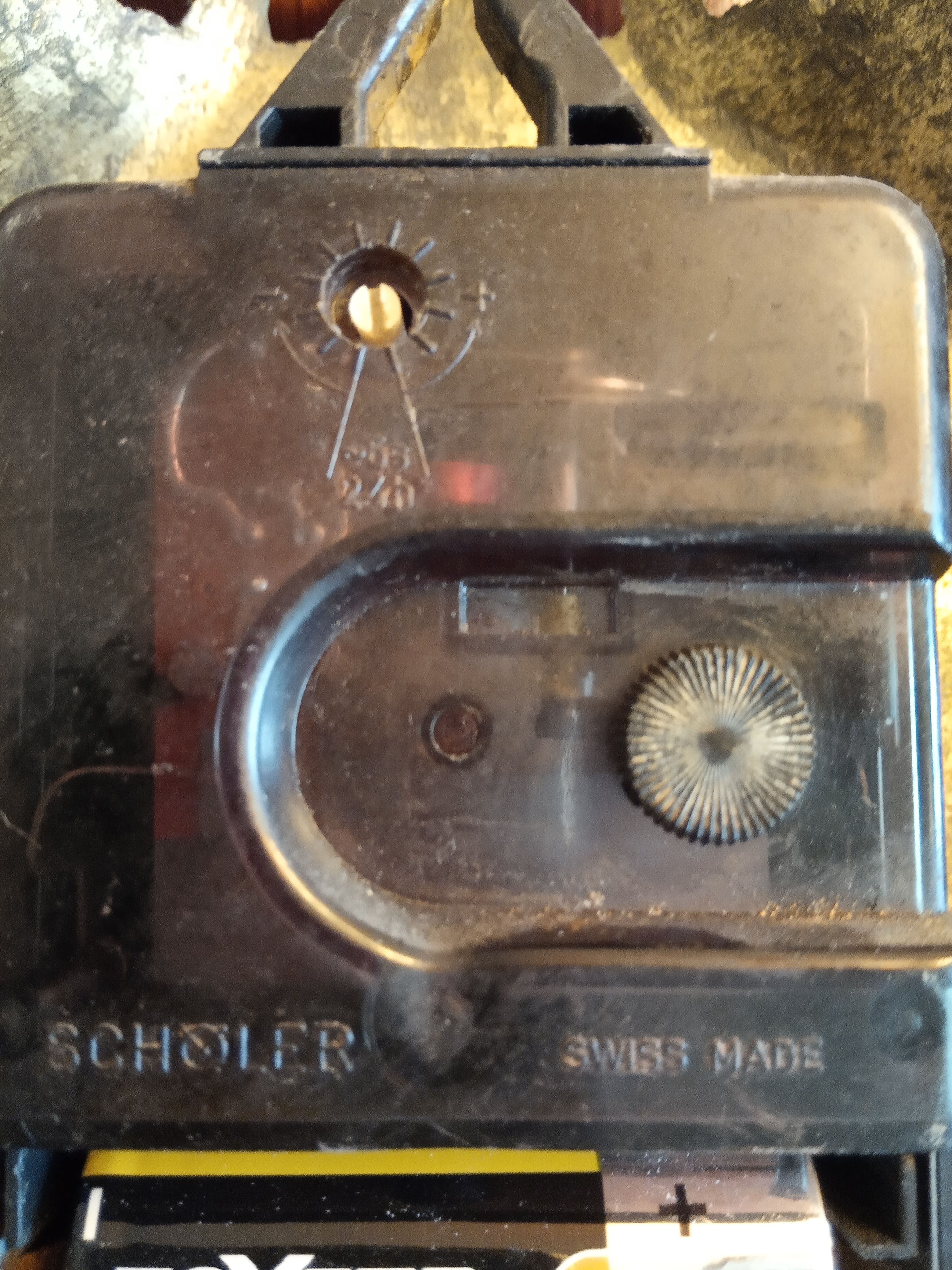 Swiss clock to be placed in brass