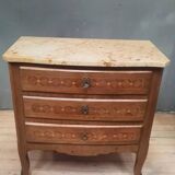 Louis XV style marquetry chest of drawers from the 29th century