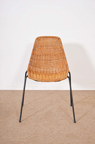 6 chairs Wicker - Gian Franco Legler - 1950