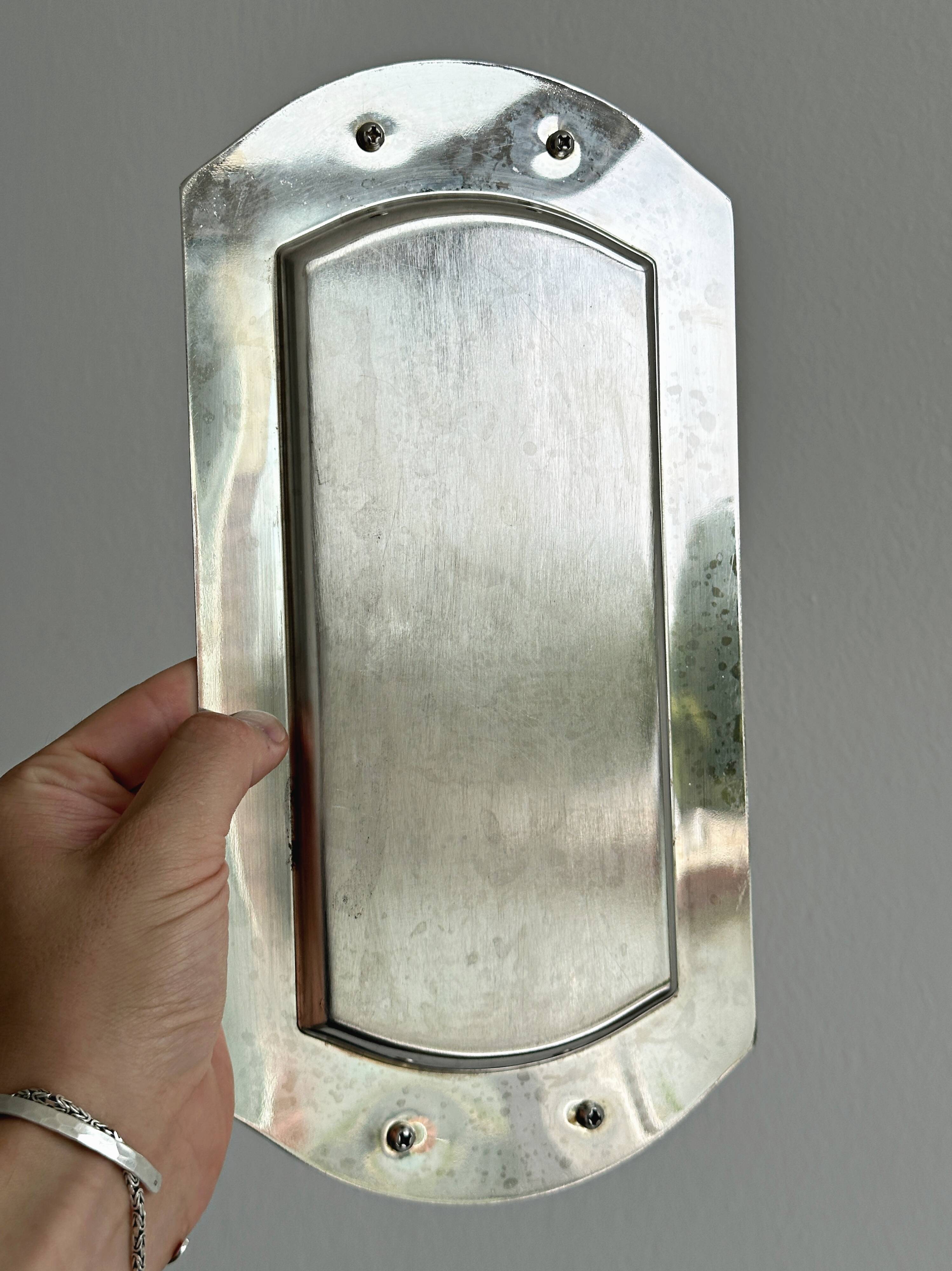Plateau rectangulaire en métal inox léger