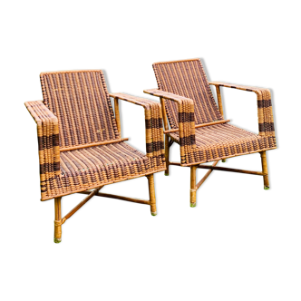 Rattan armchairs from the 30/40