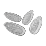 Set of four vintage "Banana Split" ice cream cups in the shape of a palm leaf, 22 cm