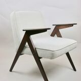 Fauteuil beige Bunny de Józef Chierowski, années 1970