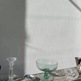 Murano blown glass fruit bowl / footed dish