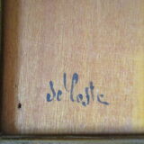 2 antique paintings from the 1700s in golden frame painter De'loste