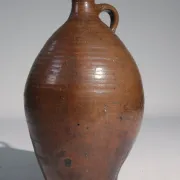 Brown stoneware jug with handle – 19th century