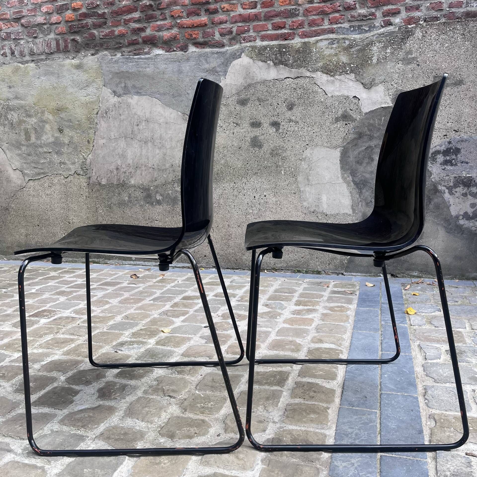 2 polycarbonate chairs 1980