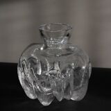 Lars Hellsten Large 1970s Full Lead Crystal Glass Vase